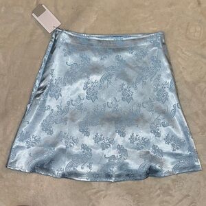 BP Satin Blue Skirt